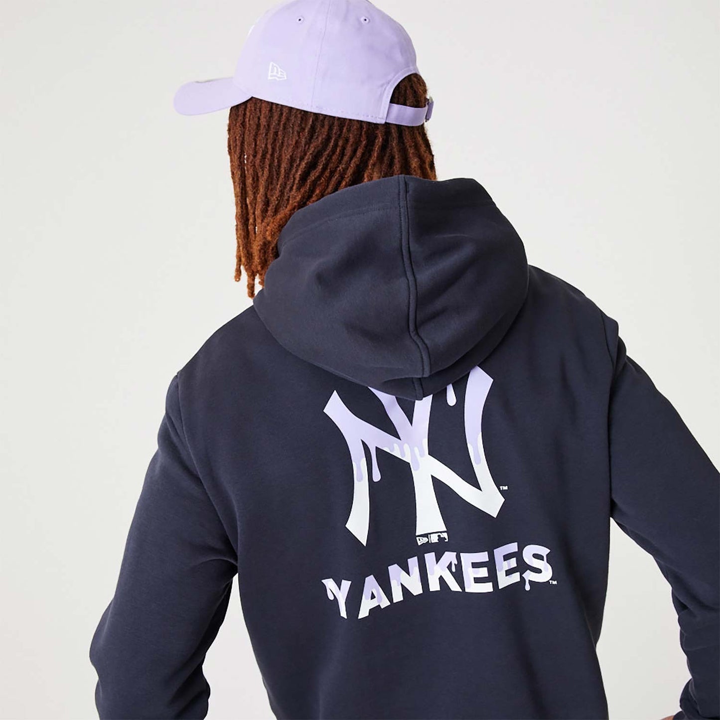 Mikina s kapucňou NEW ERA New York Yankees MLB Drip Logo Navy Pullover Hoodie tmavomodrá