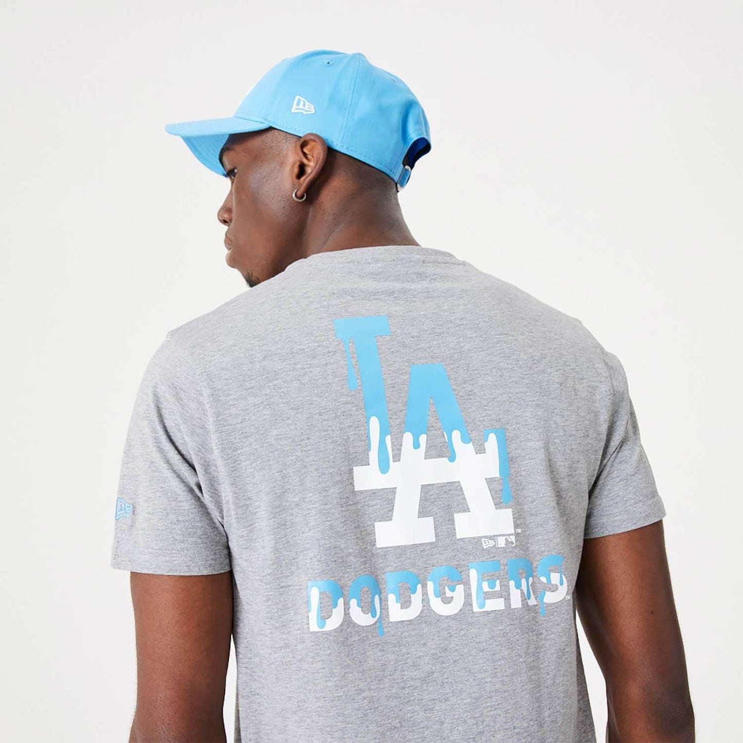 NEW ERA LA Dodgers MLB Drip Logo Medium Grey T-Shirt Grey