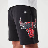 NEW ERA Chicago Bulls NBA Team Logo Black Shorts Black