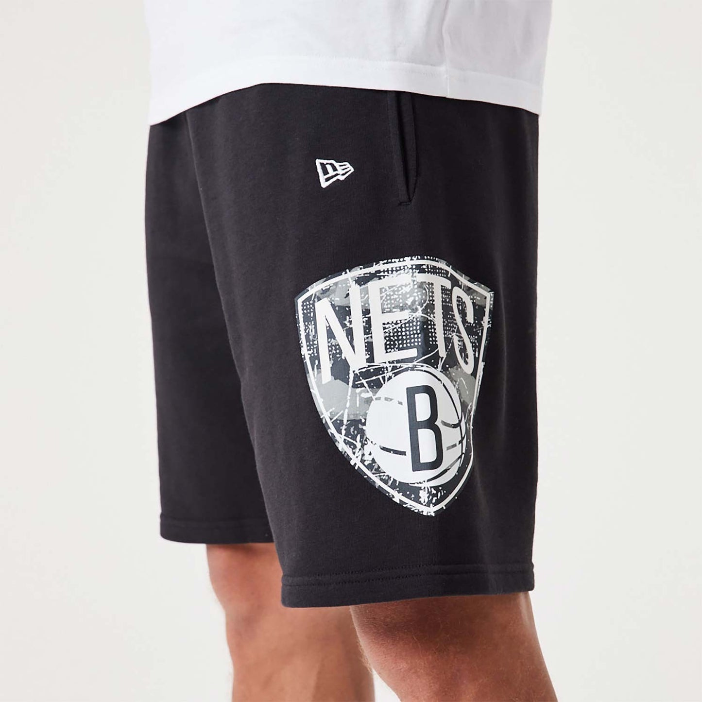 Šortky NEW ERA Brooklyn Nets NBA Team Logo Black Shorts čierna
