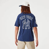 NEW ERA New York Yankees MLB Heritage Dark Blue Oversized T-Shirt Blue