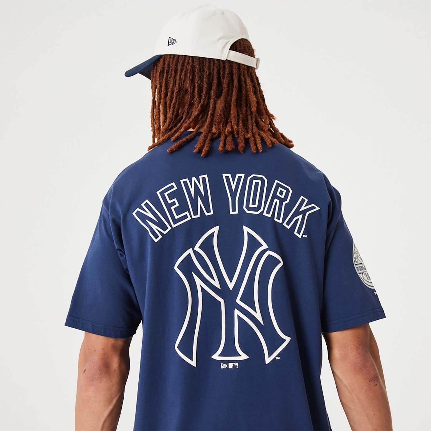 NEW ERA New York Yankees MLB Heritage Dark Blue Oversized T-Shirt Blue