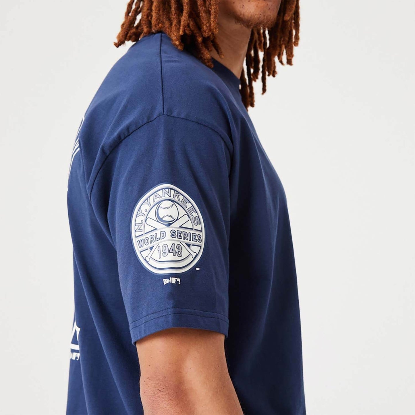NEW ERA New York Yankees MLB Heritage Dark Blue Oversized T-Shirt Blue