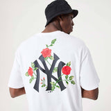NEW ERA New York Yankees MLB Floral Graphic White Oversized T-Shirt White