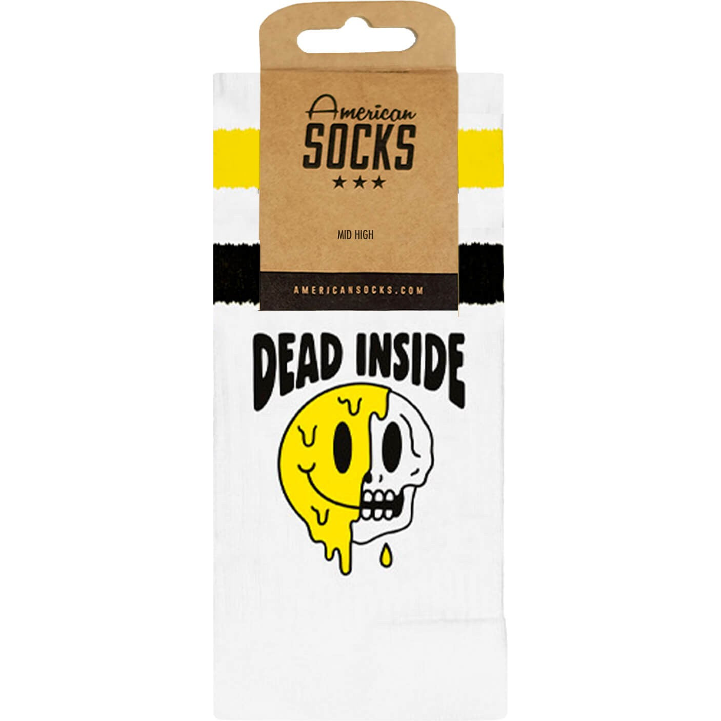 American Socks Dead Inside - Mid High White