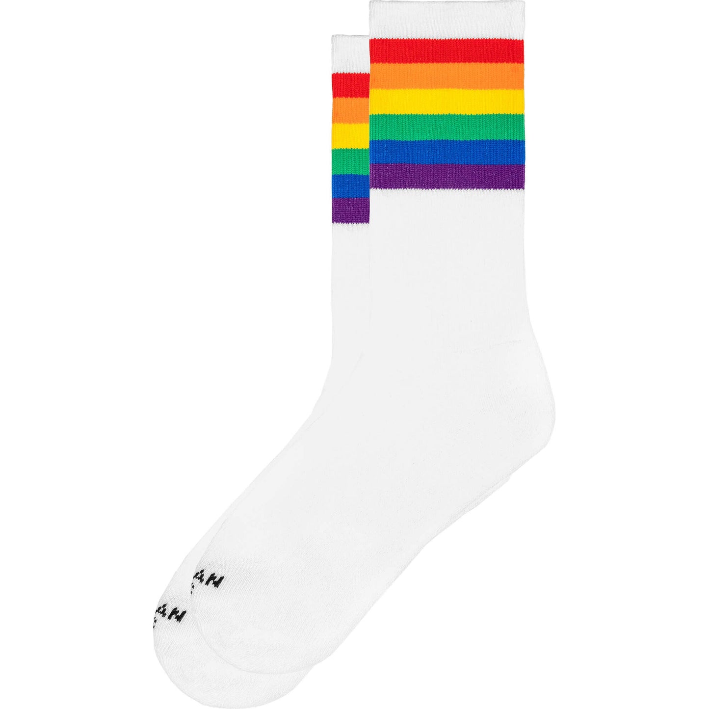 American Socks Rainbow Pride - Mid High White