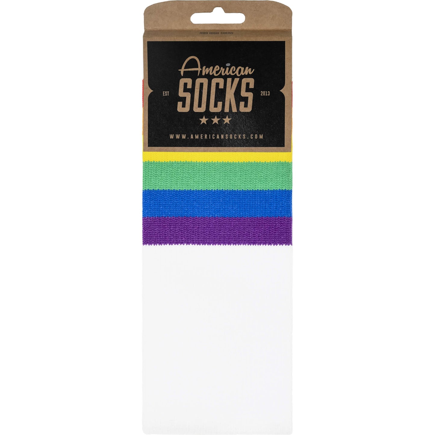 American Socks Rainbow Pride - Mid High White