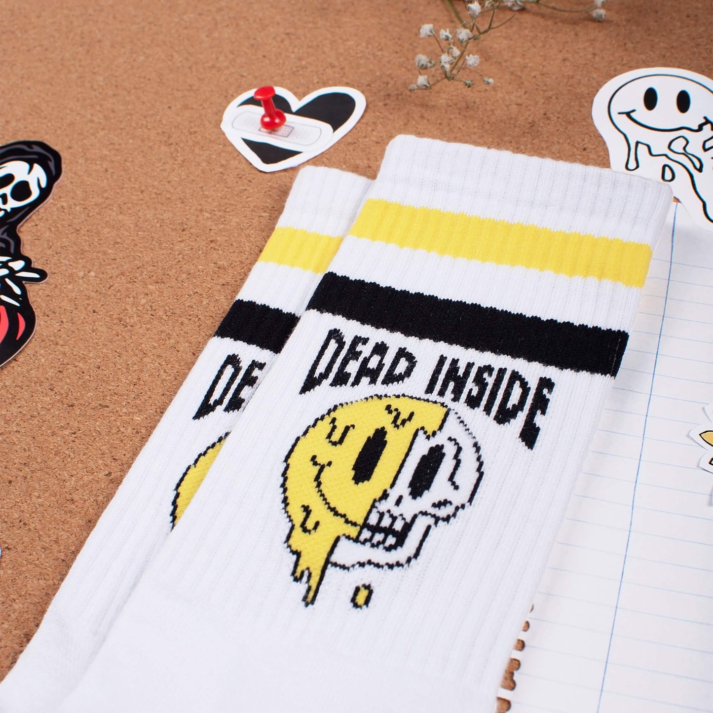 American Socks Dead Inside - Mid High White