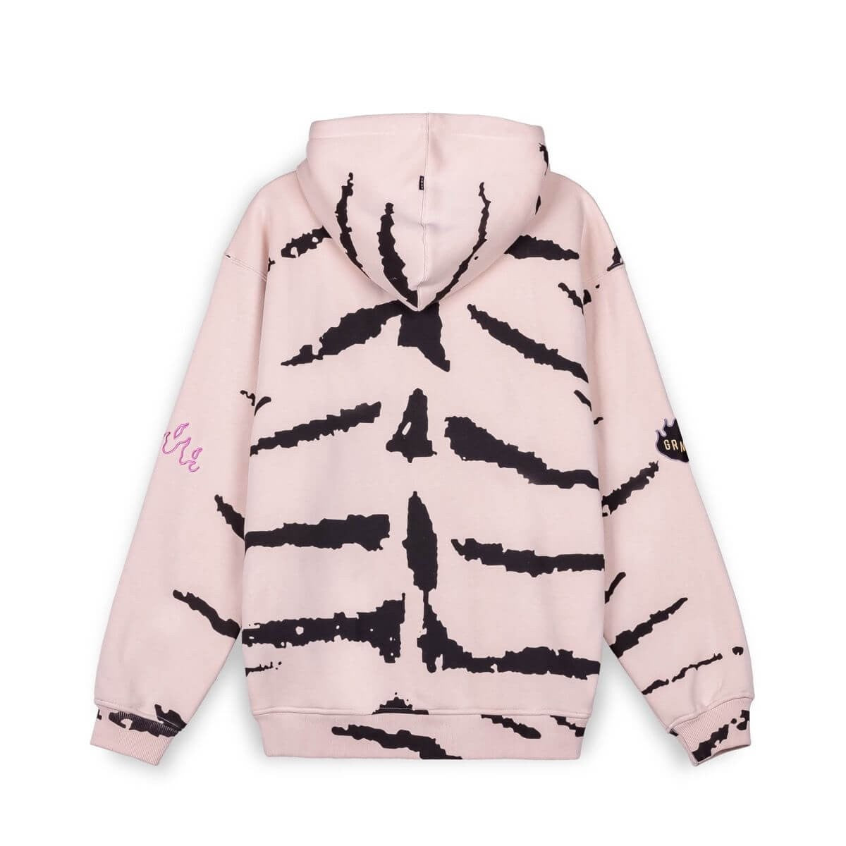 Grimey Wear Cloven Tongues All Over Print Vintage Hoodie Cream