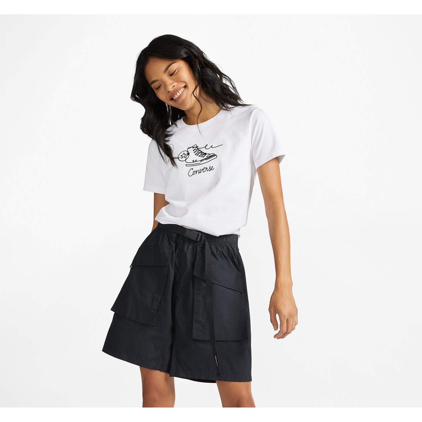 Converse Sneaker Graphic Slim-Fit T-Shirt White