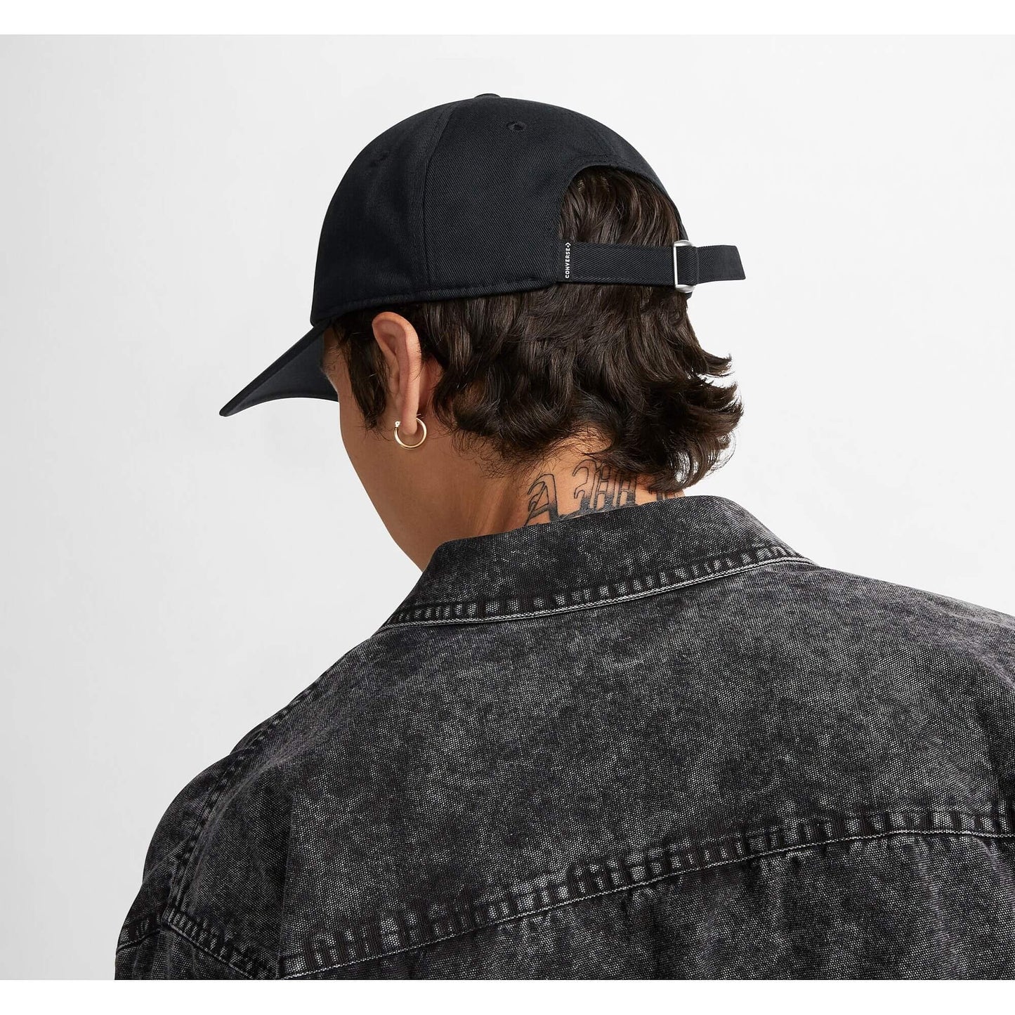 Converse Logo Lock-Up Baseball Hat Converse Black