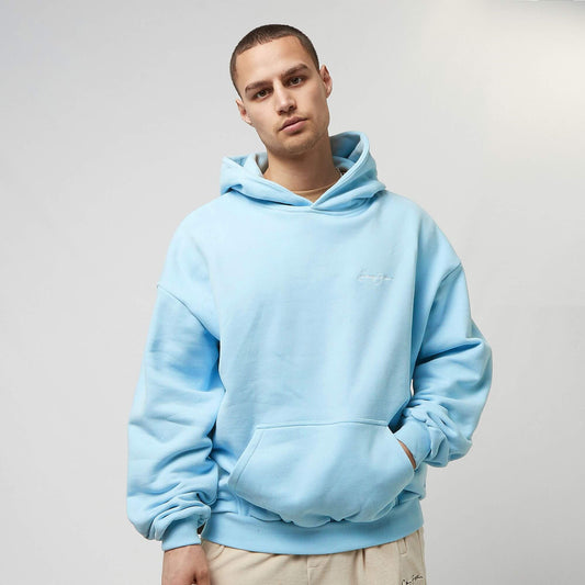 Sean John SJ Script Logo Back Artwork Hoodie 
light blue