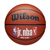 Wilson Jr. NBA Fam Logo Indoor Outdoor Bskt (sz. 5) White/Brown