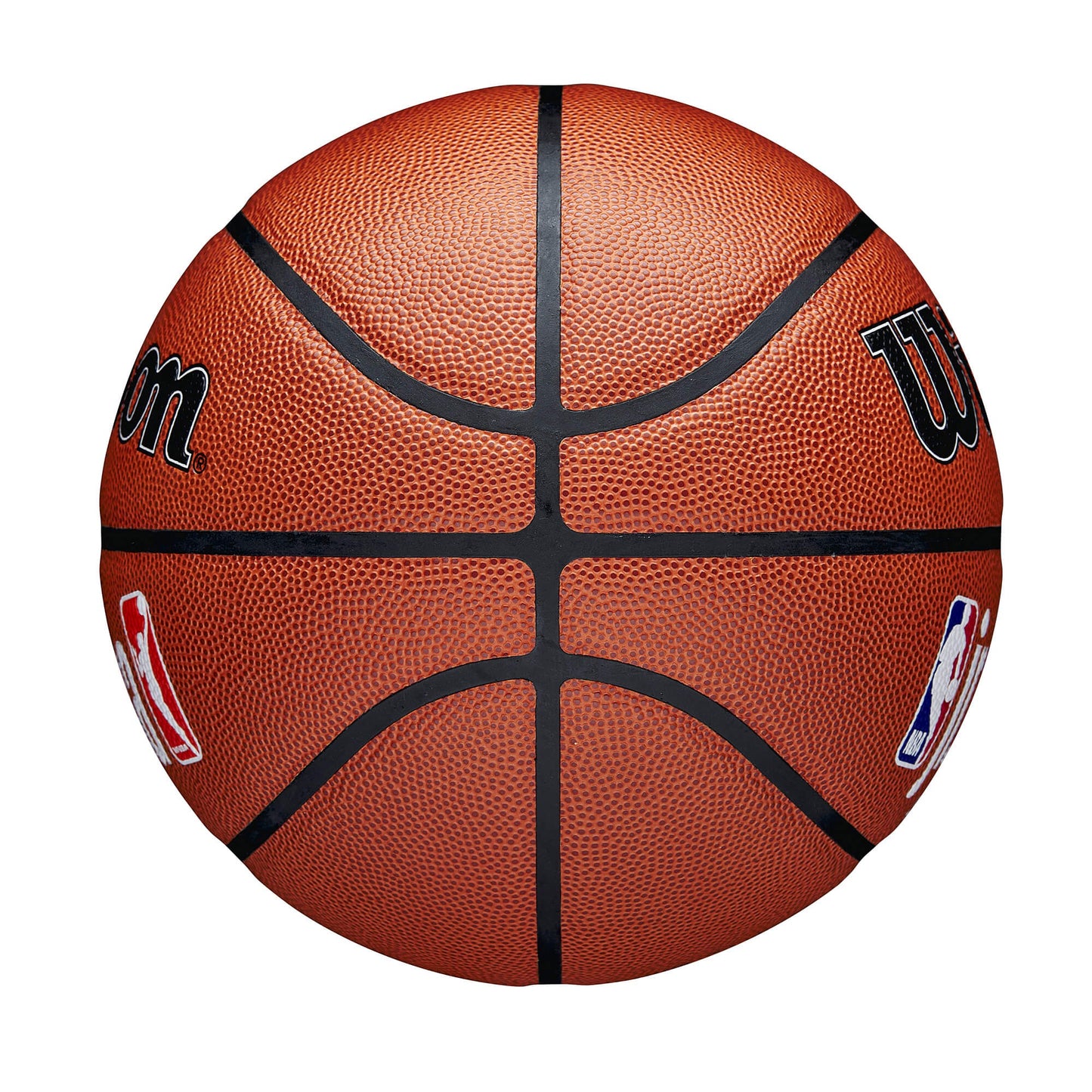 Wilson Jr. NBA Fam Logo Indoor Outdoor Bskt (sz. 5) White/Brown