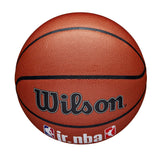 Wilson Jr. NBA Fam Logo Indoor Outdoor Bskt (sz. 5) White/Brown