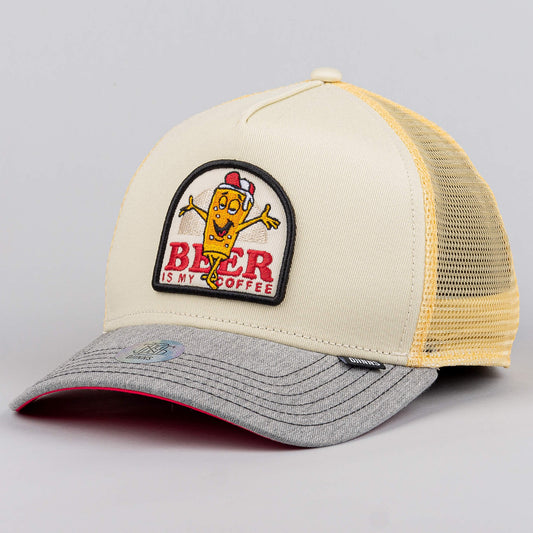 Šiltovka so sieťkou Djinn's Trucker Cap HFT Food Beer & Coffee heather grey