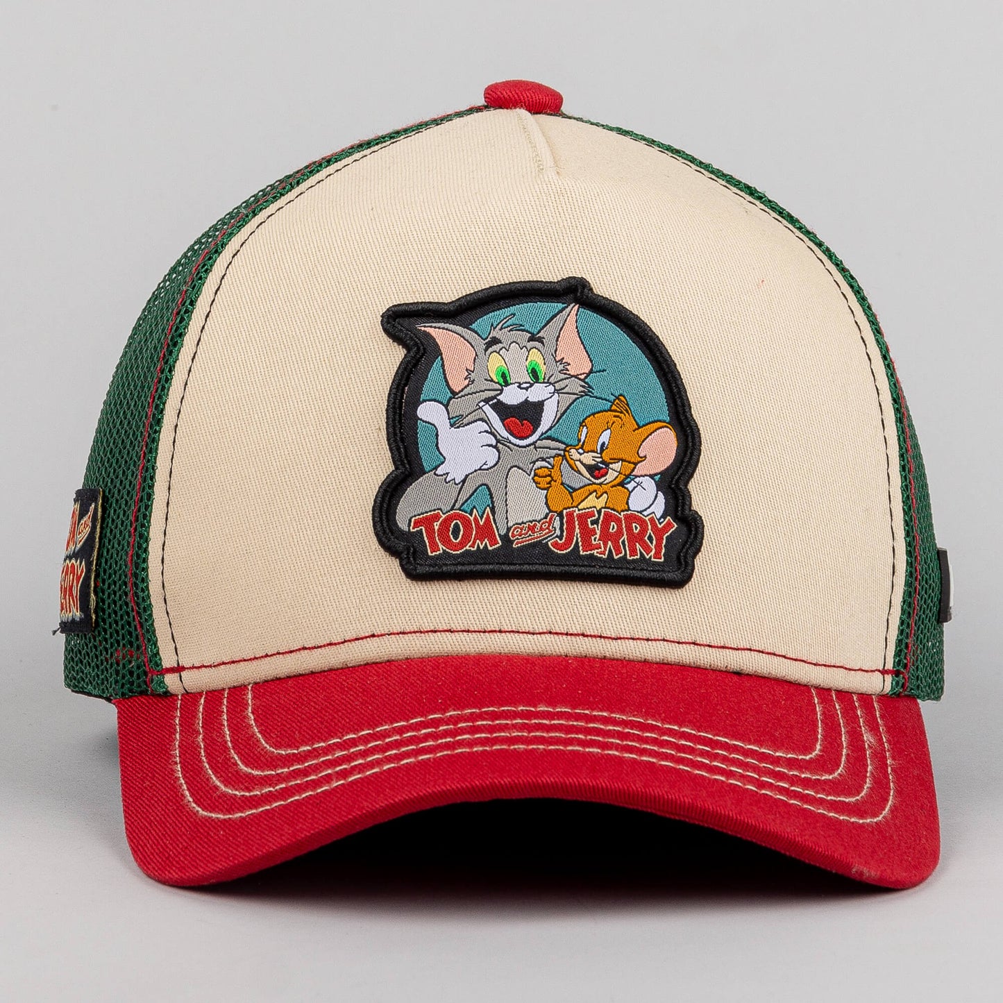 Capslab Tom & Jerry Classic Trucker Cap Beige/Azure/Red