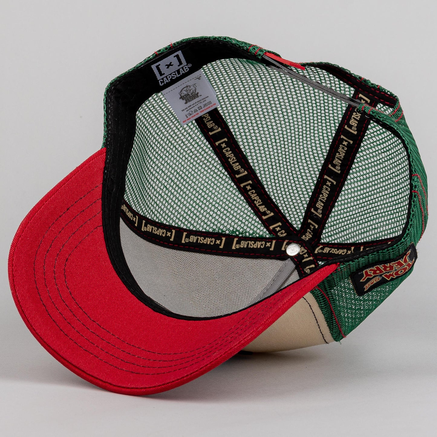 Capslab Tom & Jerry Classic Trucker Cap Beige/Azure/Red