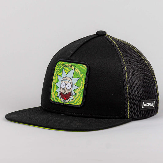 Capslab Rick And Morty Trucker Cap Black