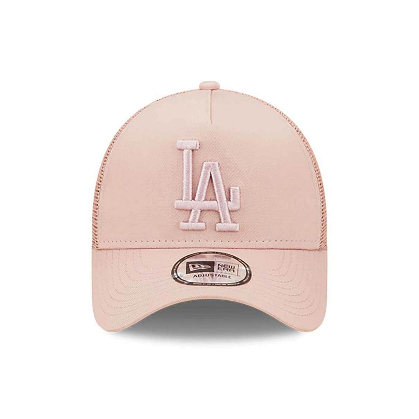 New Era MLB LA Dodgers Youth Tonal Mesh Pink A-Frame Trucker Cap Pink