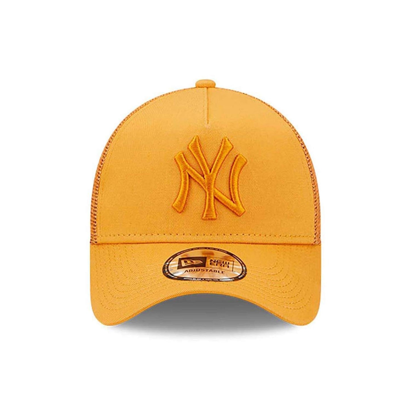 New Era MLB New York Yankees Youth Tonal Mesh Orange A-Frame Trucker Cap Orange
