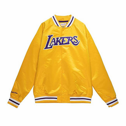 Mitchell & Ness Lightweight Satin Jacket Los Angeles Lakers Yellow