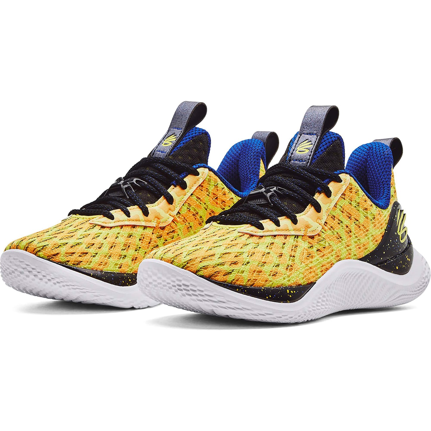 Under Armour Grade School Curry Flow 10 'Double Bang' Basketball Shoes Steeltown Gold / Black
