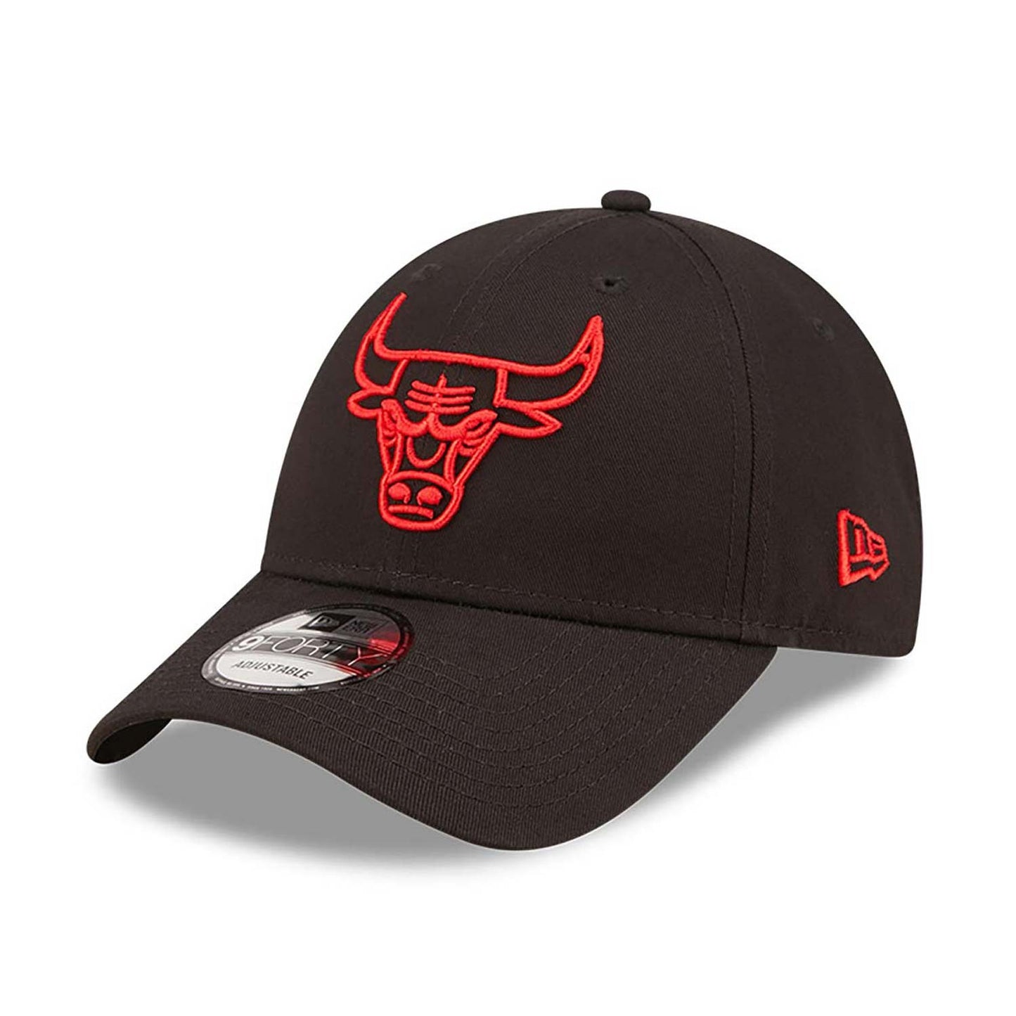 NEW ERA NBA Chicago Bulls Neon Outline Black 9FORTY Adjustable Cap Black