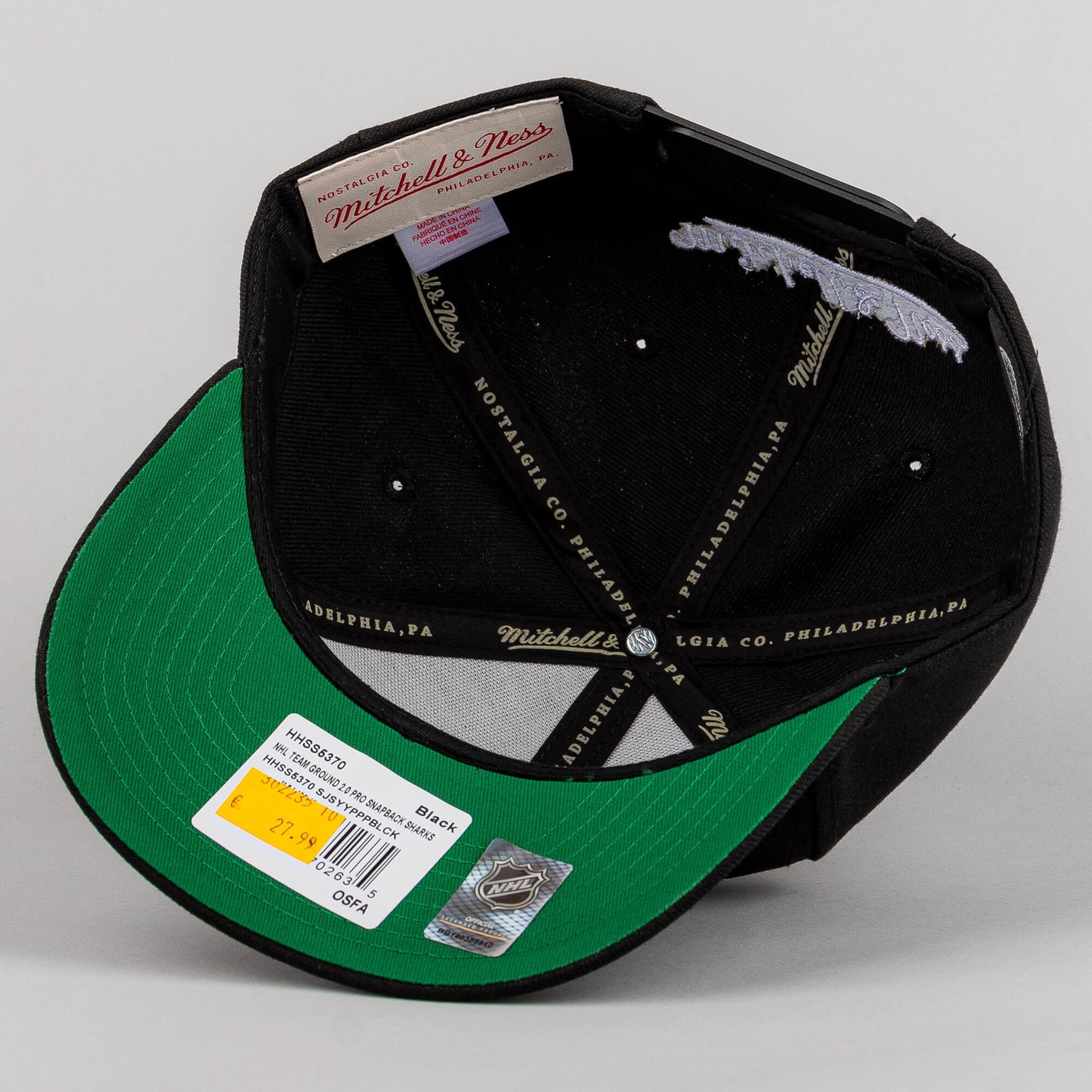 Mitchell & Ness NHL Team Ground 2.0 Pro Snapback San Jose Sharks Black