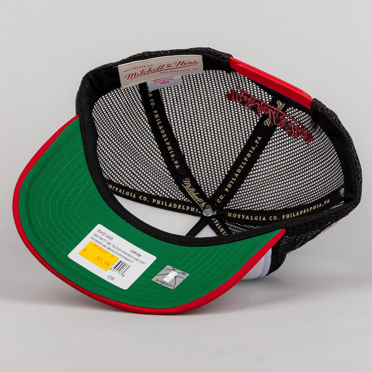 Mitchell & Ness NBA Party Time Trucker Snapback Hwc Miami Heat White