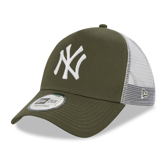 New Era MLB New York Yankees Khaki A-Frame Trucker Cap Green