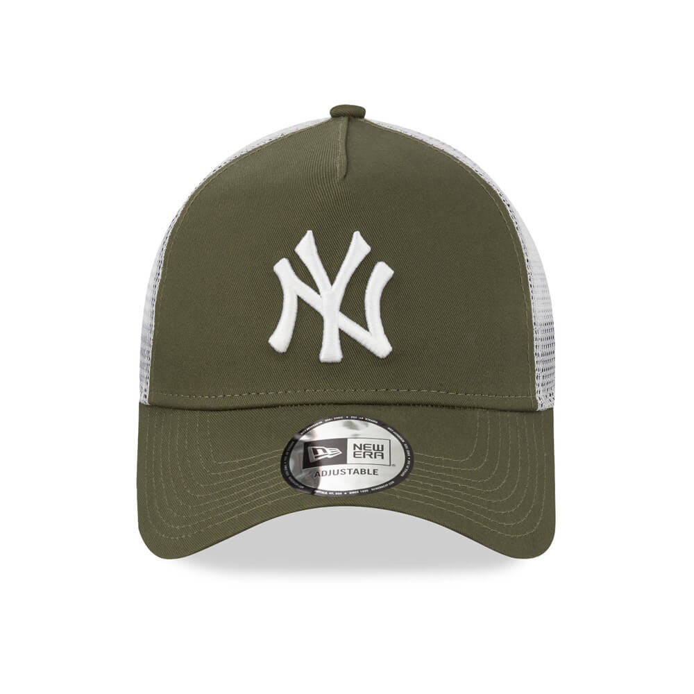 New Era MLB New York Yankees Khaki A-Frame Trucker Cap Green