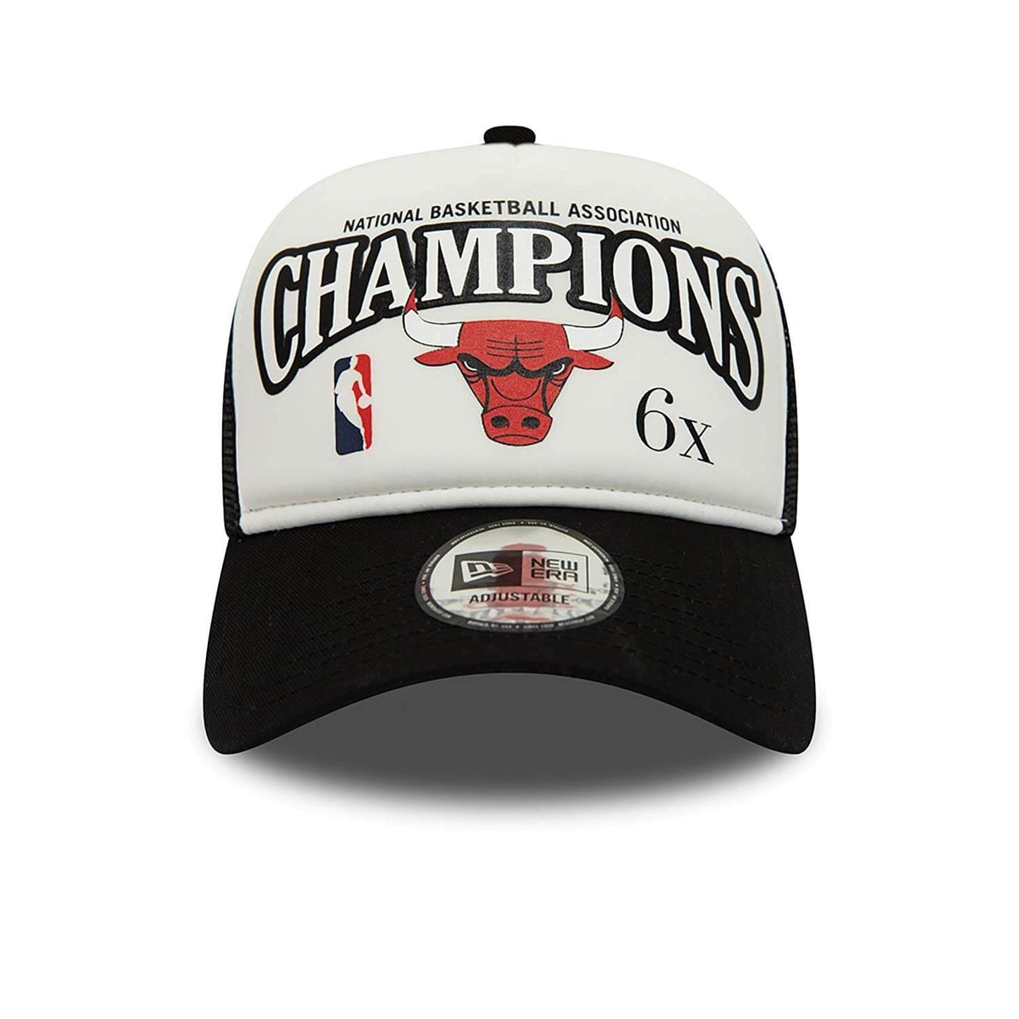 New Era NBA Chicago Bulls League Champions White A-Frame Trucker Cap White