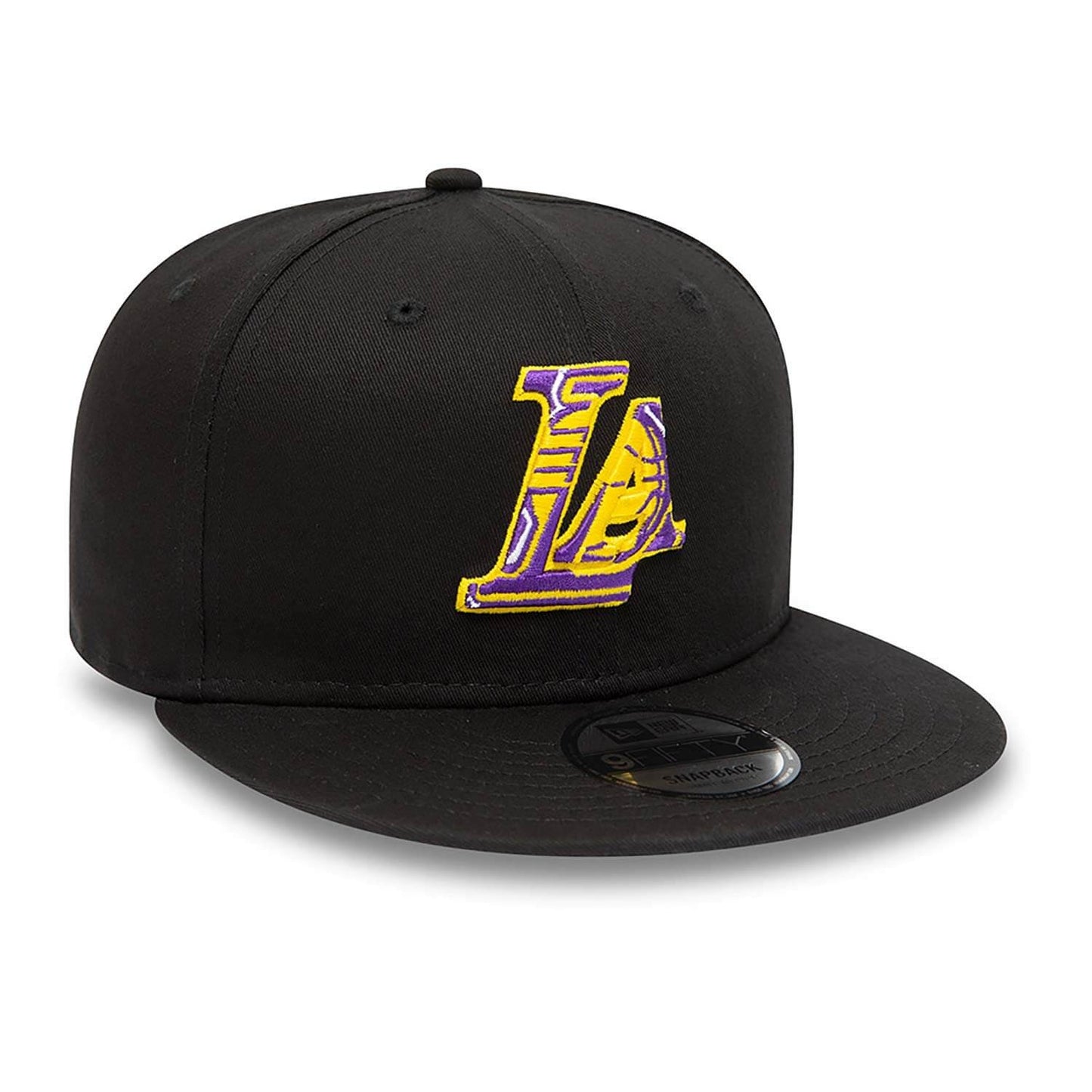 New Era NBA LA Lakers Team Infill Logo Black 9FIFTY Snapback Cap Black