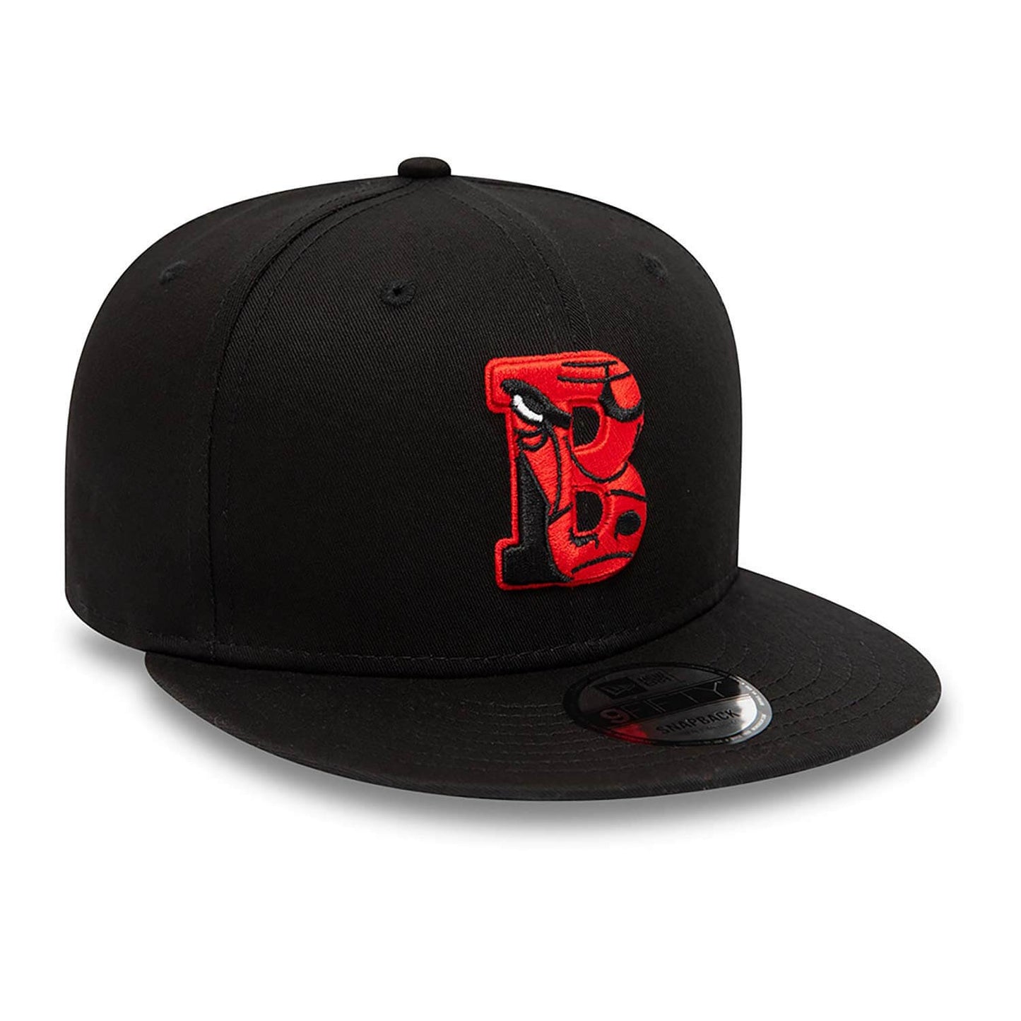 New Era NBA Chicago Bulls Team Infill Logo Black 9FIFTY Snapback Cap Black