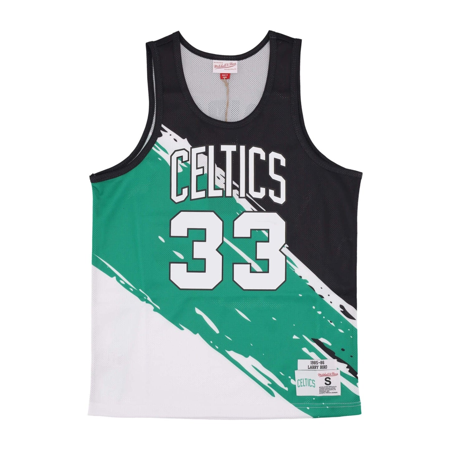 Tielko Mitchell & Ness NBA Paint Brush Nn Mesh Tank Larry Bird Boston Celtics zelené