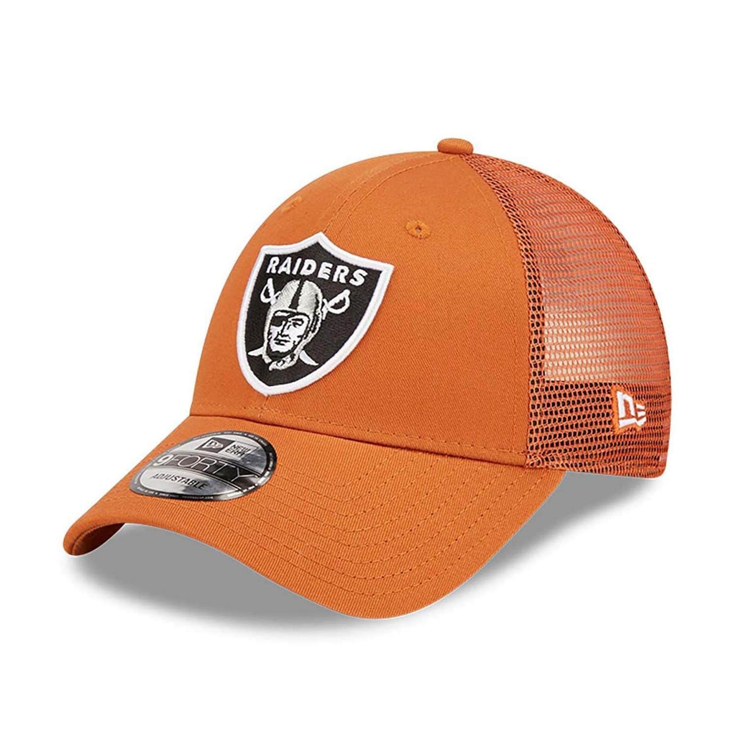 New Era NFL Las Vegas Raiders Home Field Orange 9Forty A-Frame Trucker Cap Orange