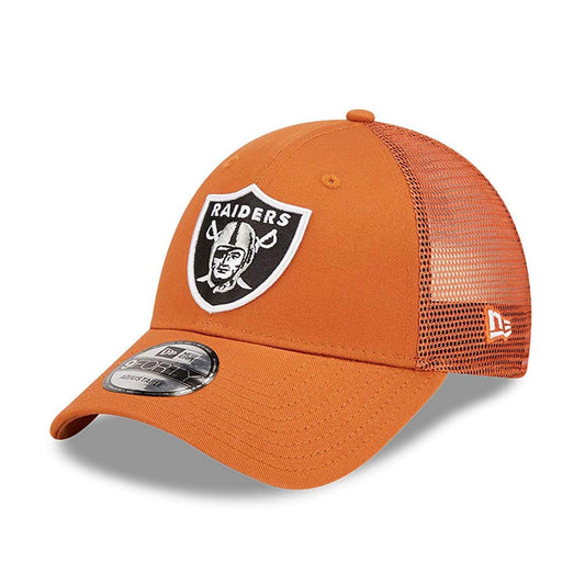 New Era NFL Las Vegas Raiders Home Field Orange 9Forty A-Frame Trucker Cap Orange