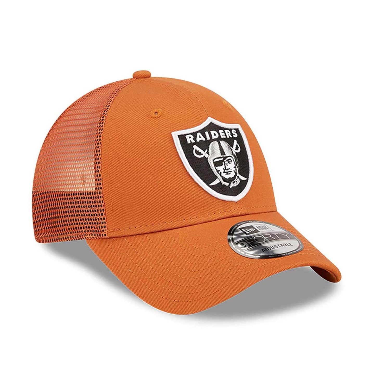 New Era NFL Las Vegas Raiders Home Field Orange 9Forty A-Frame Trucker Cap Orange