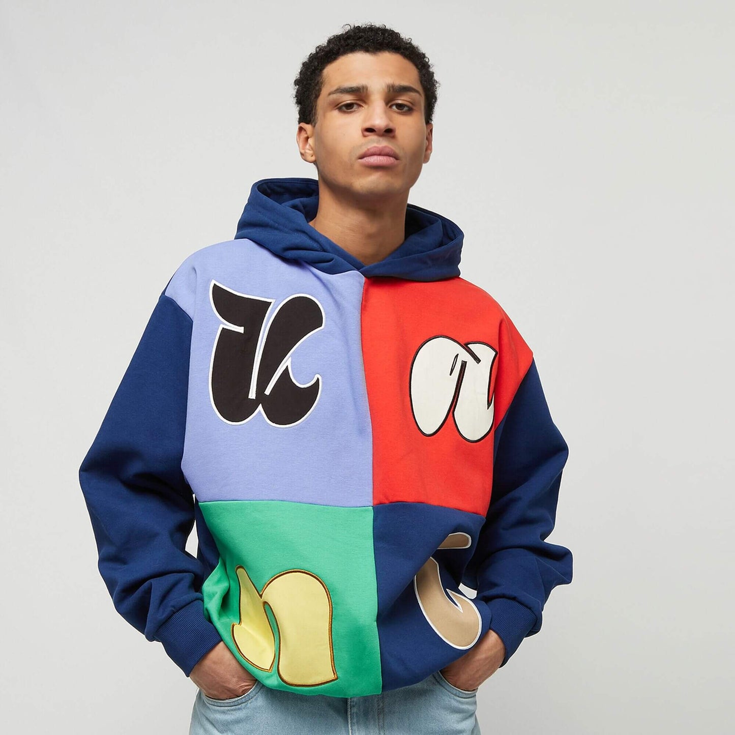 Karl Kani KK Woven Signature Block OS Hoodie navy/multicolor