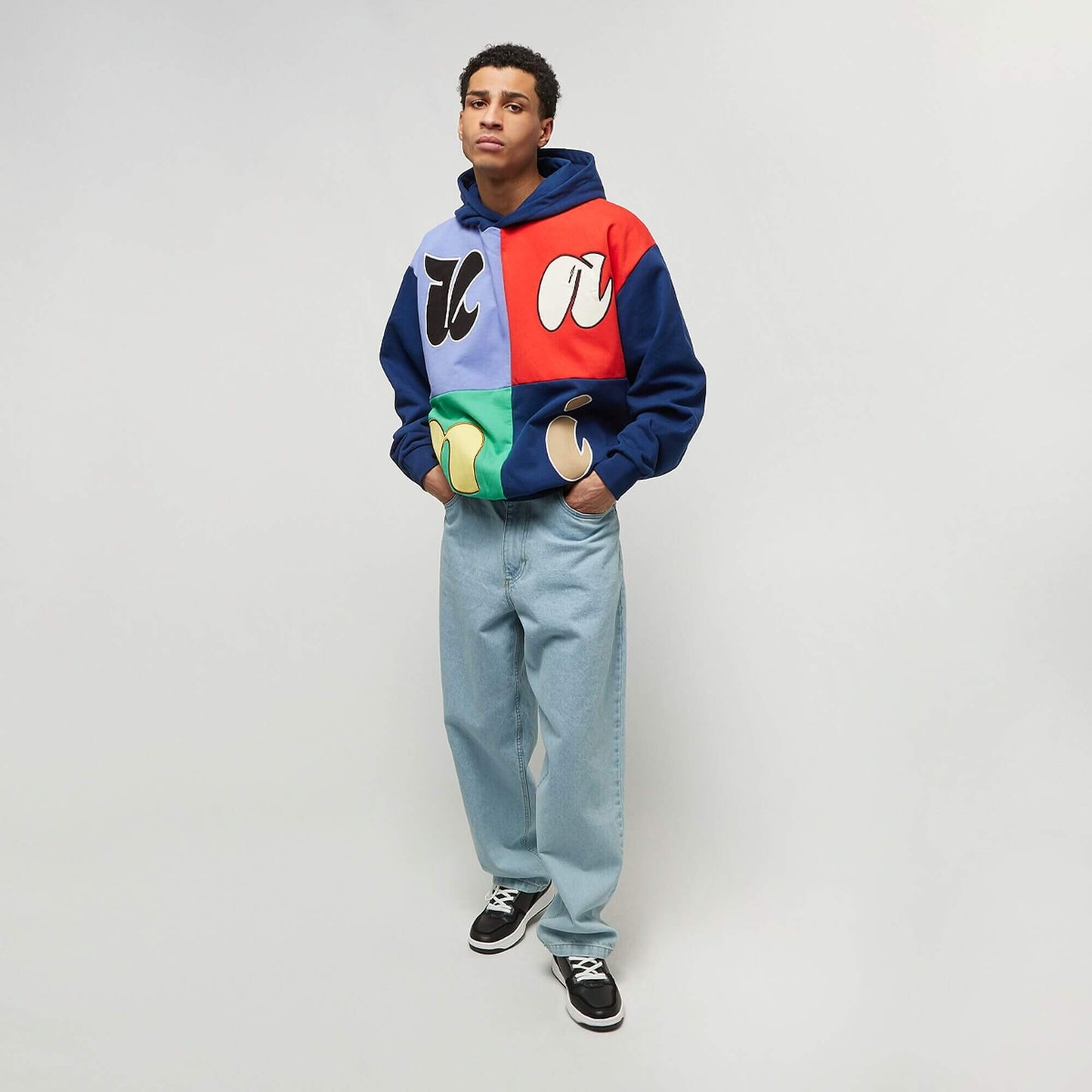 Karl Kani KK Woven Signature Block OS Hoodie navy/multicolor