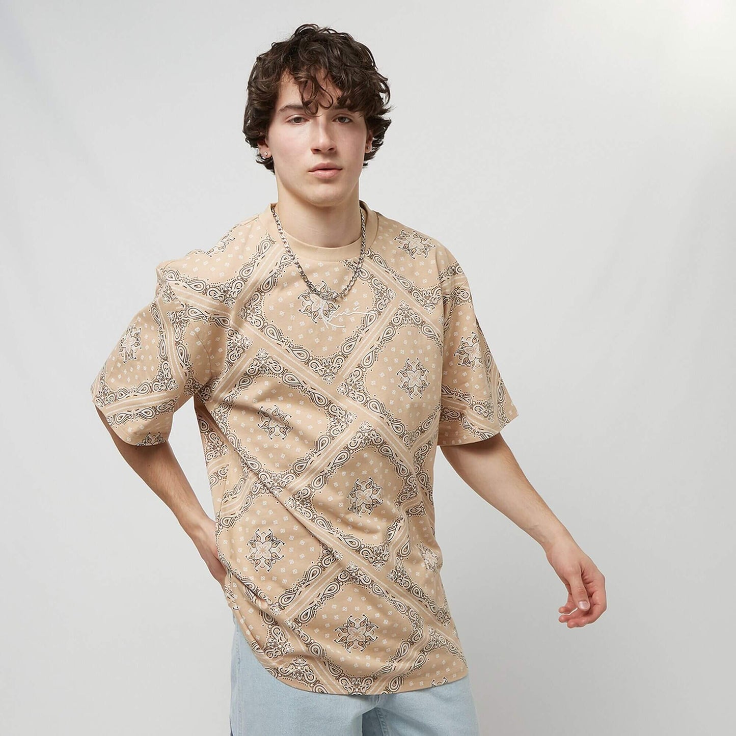 Karl Kani KK Small Signature Paisley Tee sand/black/white