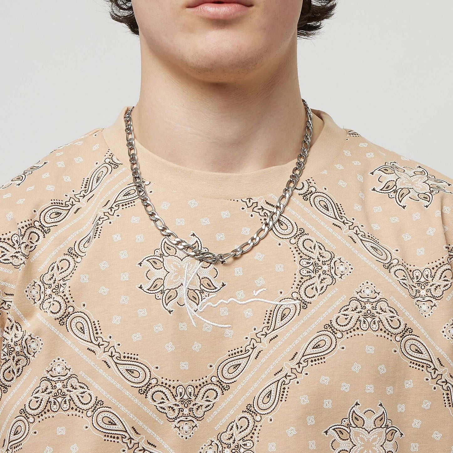 Karl Kani KK Small Signature Paisley Tee sand/black/white
