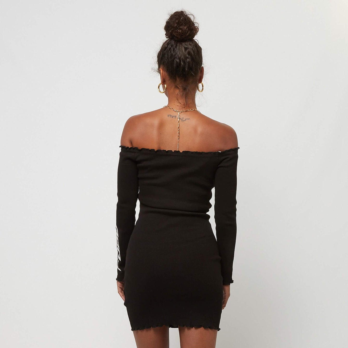 FUBU Corporate Rib Dress black/white