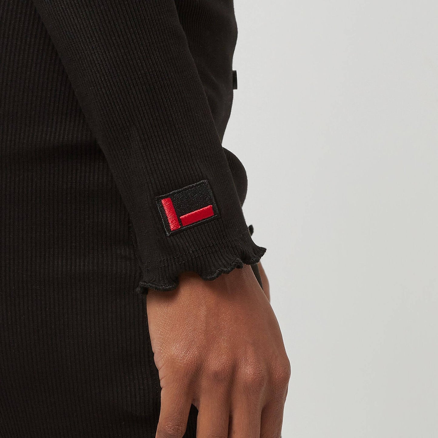 FUBU Corporate Rib Dress black/white