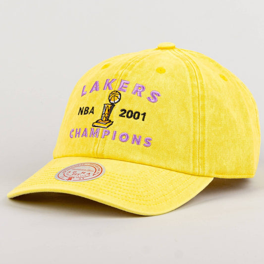 Šiltovka Mitchell & Ness NBA Champions Stone Washed Los Angeles Lakers žltá