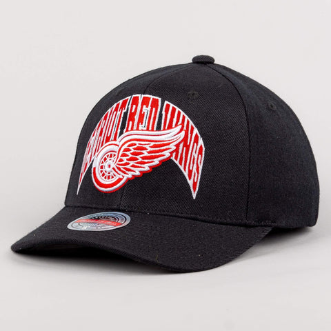 Mitchell & Ness NHL Letterman Type Classic Red Detroit Red Wings Black