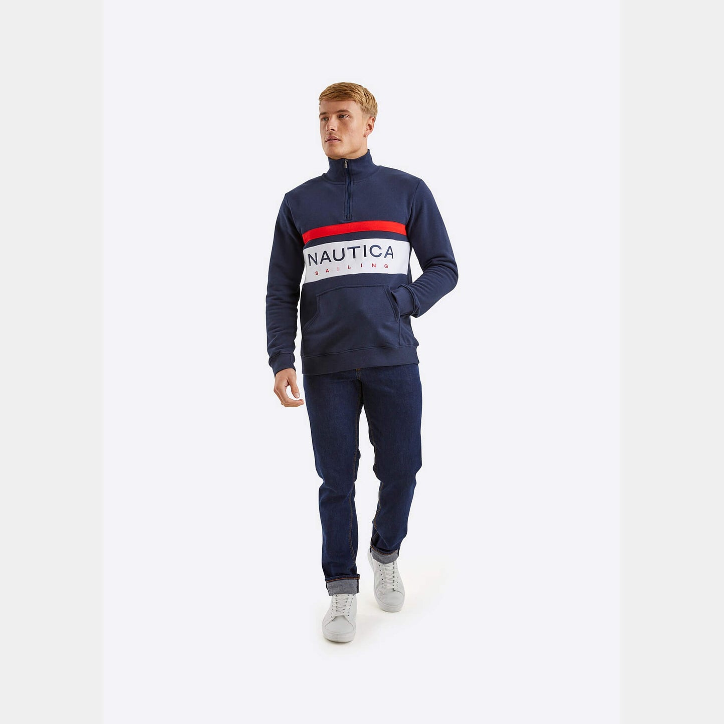 Nautica Colton 1/4 Zip Top Dark Navy