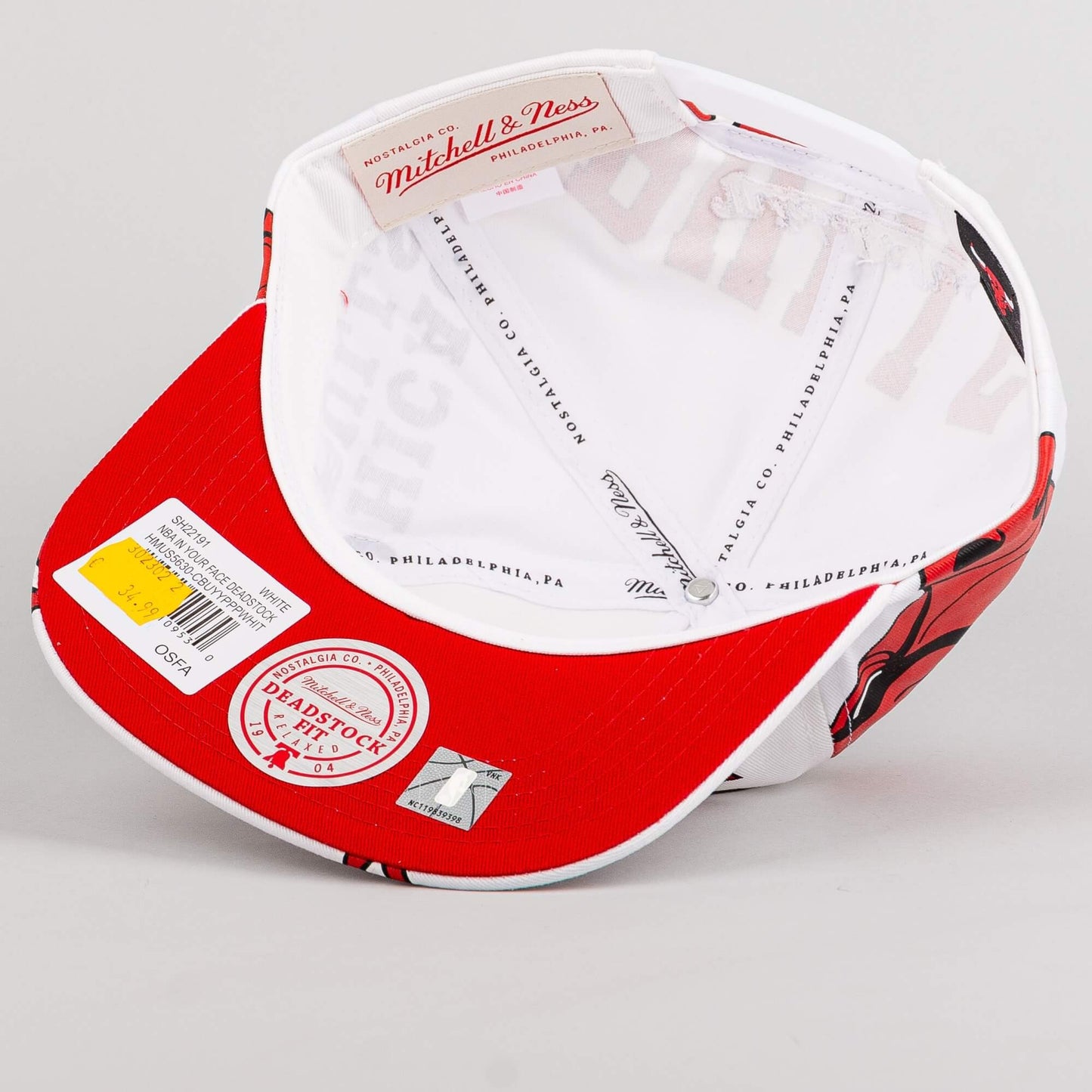 Šiltovka Mitchell & Ness NBA In Your Face Chicago Bulls biela