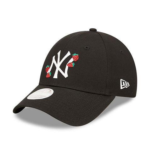 New Era MLB New York Yankees Womens Strawberry Black 9FORTY Adjustable Cap